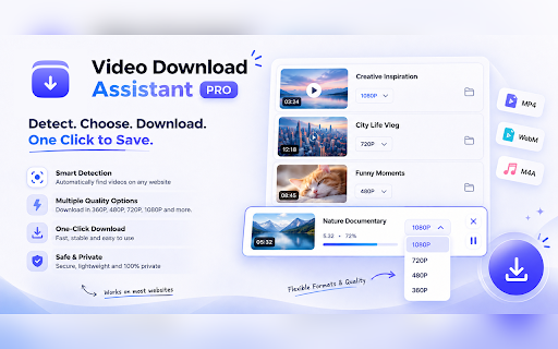 Video Download Assistant :: Detect and download videos, audio, images, and compatible live streams from web pages.