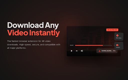 Video to MP4 :: Save videos as MP4 in any quality up to 4K. Fast one-click saving with real-time progress, format choice, and audio extraction.