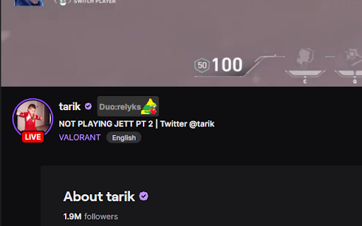 Tarik duo :: An extension to show you who tarik is duo queing with.