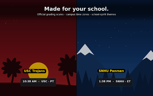 Trojan Space :: Make Brightspace yours: themes & live backdrops, a smarter dashboard, due-soon alerts, GPA tools, and a what-if grade simulator.