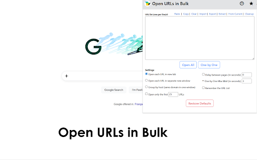 Open URLs in Bulk :: Open multiple URLs at once in new windows or tabs