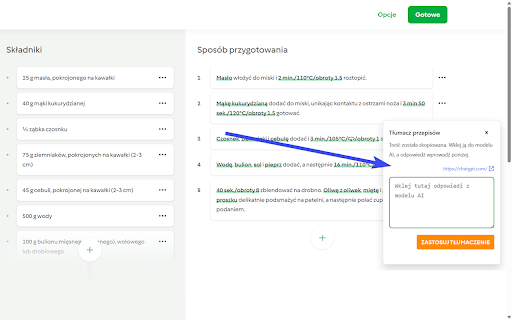 Recipe Translator :: Translate Cookidoo created recipes with a guided workflow.