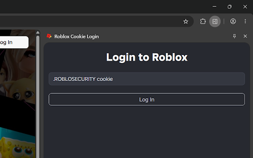Roblox Cookie Login :: An intuitive menu that allows you to login to Roblox with your cookie.