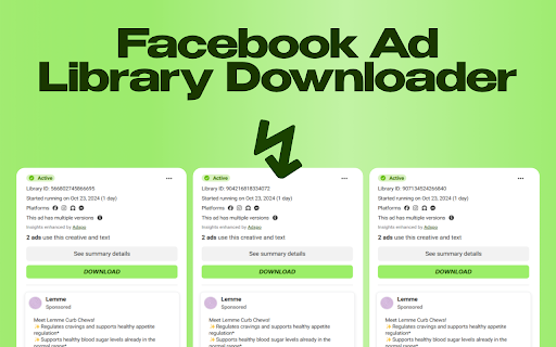 Facebook Ad Library Downloader :: Download images and videos from Facebook Ads Library