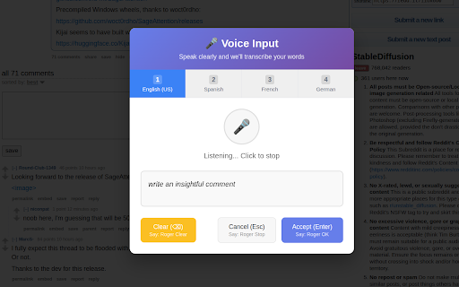LLM Correct Extension :: AI-powered text generation and correction extension with voice input