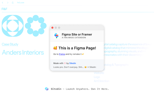 Figma Site or Framer :: Detect if websites were built with Framer or Figma design tools. Inspect and analyze web pages with just one click.