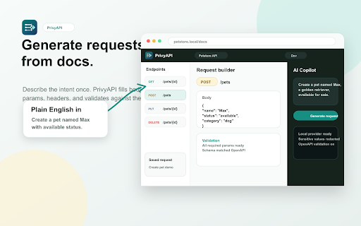 PrivyAPI :: Private-first AI API tester with OpenAPI import and local provider support.