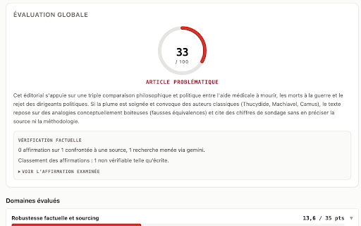 Squiggle - Analyse critique de presse :: Évalue et vérifie la rigueur logique, factuelle et argumentative des articles de presse.