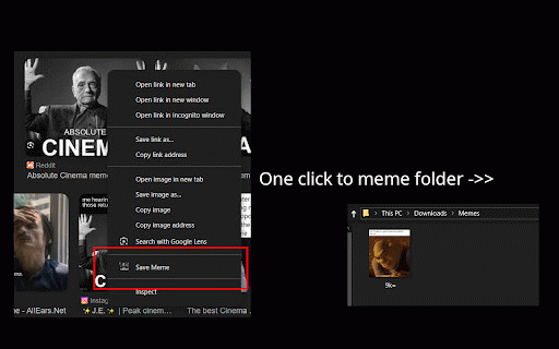 Meme saver :: Save images directly to the meme folder