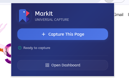 MarkIt - Universal Capture :: Capture any URL to your MarkIt workspace with one click
