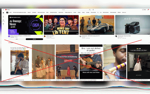 No Youtube Shorts : Block, Skip, Count and Control :: Block, Remove, Skip Shorts, Count Shorts, Focus Mode - Complete control over YouTube Shorts.