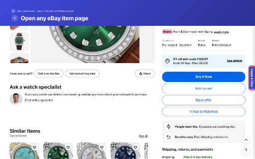 eBay Video Downloader — Save Listing Videos as MP4 :: Save eBay listing videos as playable MP4 files and download every product image in HD. Free use needs no account.