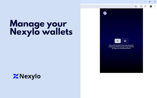 Nexylo Wallet :: Nexylo wallet extension is a web wallet for the Nexylo network.