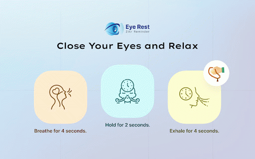 Eye Rest & Zikr Reminder :: A zikr-based Eye Rest Reminder to support eye breaks, reduce screen stress, boost productivity, and focus during long work sessions