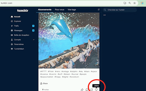 Tumblr Img Saver :: Automatically save Tumblr images you like.
