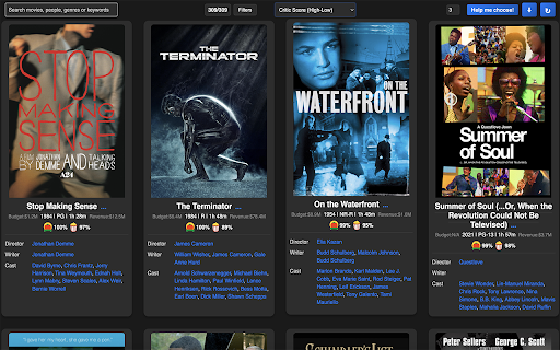 Popcorn Ready :: View, filter, and search your Kaleidescape® movie library, with enhancements from TMDB, and get help choosing what to watch or buy.