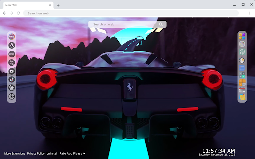 Ferrari Live Wallpaper Theme :: Transform your new tab into a stunning display with live HD Ferrari wallpapers that bring speed and style to your browsing expe...