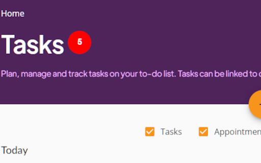 Kalix Task Count :: Inserts a task count into the Kalix task interface