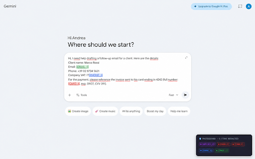 PasteGuard :: Automatically detect and mask sensitive data before pasting into AI chat interfaces.