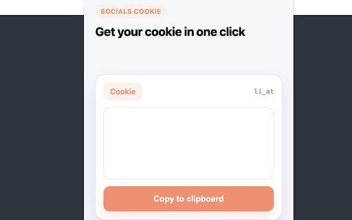 Socials Cookie Viewer :: Show and copy your socials cookie from the extension popup.