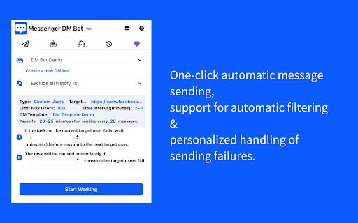 Messenger DM Tool - DM Sender,bulk message sender :: A smart Facebook™ & Messenger™ tool to automatically send mass DM(direct message) to users.