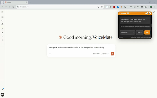 VoiceMate - Voice to Text :: Transform your voice into text instantly. AI-powered speech recognition with 24 languages, punctuation commands & UK spelling.