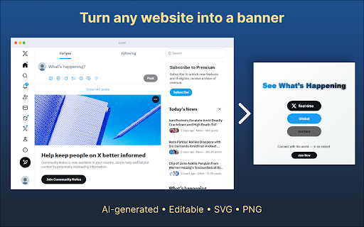 Banner for the Website :: Use Banner for the Website to generate banner online for current tab