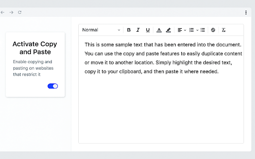Activate Copy and Paste :: Re-enable text selection, copy, and right-click on restricted websites.