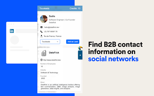 Tocoleads - Prospect from anywhere :: Collect leads from multiple sources for Tocoleads