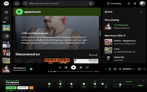 Spotify DJ Mode :: Add EQ, filters, and crossfader to Spotify Web Player.