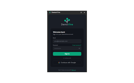 DemoVine :: Record clickable, interactive demos of any web app. Capture scenes as you click, arrange them into flows, and share with a link.