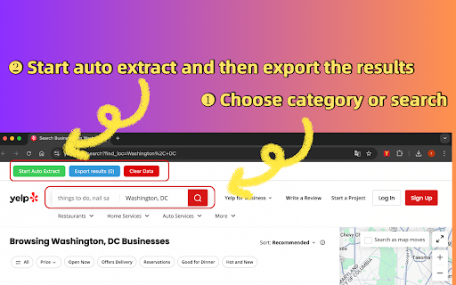 Yelp Scraper - Extract Local Listings, Emails, Leads :: One-click to extract Yelp data, convert to CSV/EXCEL/JSON, with Email, Social Media, Local Listings, Leads and more.