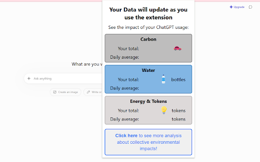 AI Impact Tracker :: Quantify the environmental impacts of ChatGPT and Google AI Mode and Overview usage including carbon, water, and energy consumption.