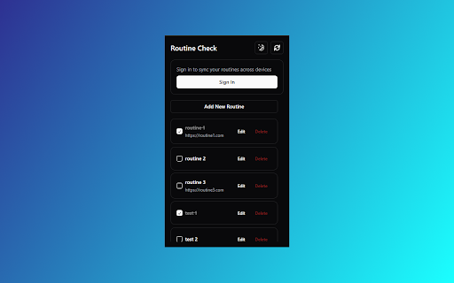 Routinest :: Manage your daily routines and sync them with your calendar