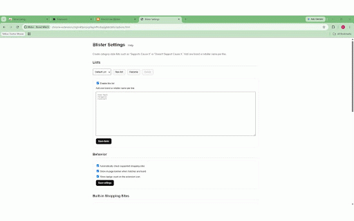 Blister - Brand Watch :: Alerts you when brands or retailers from your custom lists appear on shopping pages.