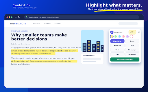 ContextInk :: See it. Highlight it. Keep it. ContextInk preserves what matters across the web so it’s ready when you need it again.