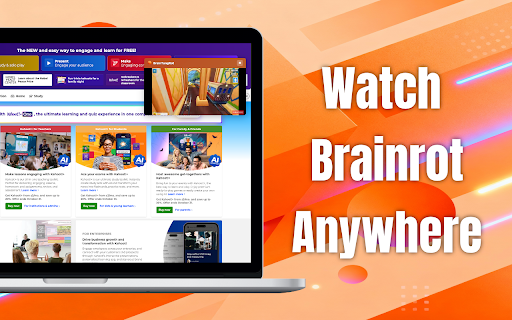 BrainTungRot :: Turn any website into a TikTok-style split screen with endless brainrot content. Peak productivity unlocked. 🧠🔥
