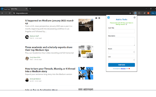 Trello Quick Add :: Easily add tasks to your Trello boards from your browser with a simple and quick interface.