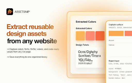 AssetSnip :: Extract images, SVGs, videos, colors, fonts, and Lottie animations from any website