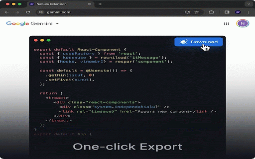 Nebula - Gemini Code Export :: One-click export of Gemini code to ZIP. 一鍵匯出 Gemini 程式碼並打包下載。