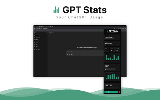 GPT Stats :: Curious about how you use ChatGPT? This extension gives you simple and clean stats on your usage, right in your browser.