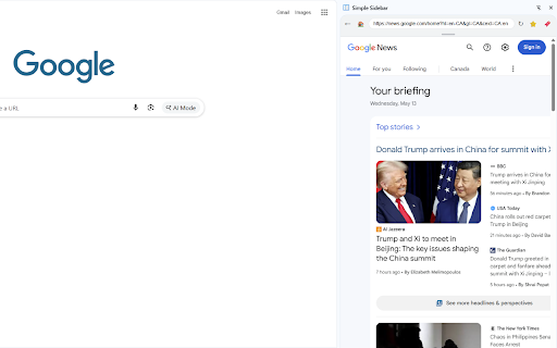 Simple Sidebar :: A minimalist, persistent sidebar to browse tools, notes, and websites side-by-side with your main window.