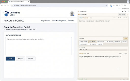 CyberChef :: The Cyber Swiss Army Knife — your pinned tools in a popup, the full app in a tab. Entirely offline.