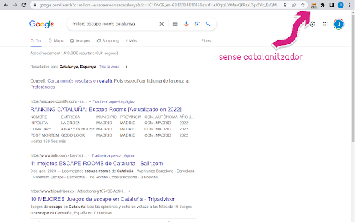 Catalanitzador de Google :: El catalanitzador de Google força totes les cerques de Google en Català.
