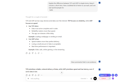 ChatGPT to PDF - Export Chats to PDF, MD & More :: Save ChatGPT chats to PDF, Markdown, Text, CSV... Free and fully customizable. Supports code, math & thinking.