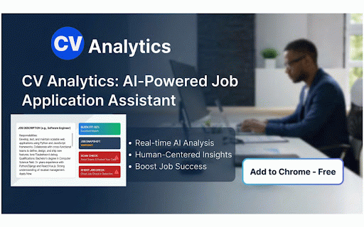 CV analytics :: Job seeker co-pilot for fast results: auto-fill, scam & ghost job detection, job fit, cover letters, tracking & more.