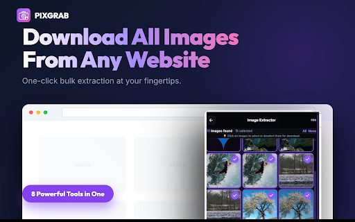 PixGrab - Image Downloader, Screenshot & PDF Tool :: Download images from websites, capture screenshots, save pages as PDF, convert WebP images, and export files as ZIP.