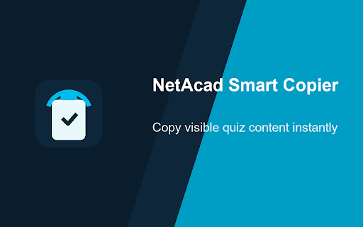 Cisco NetAcad Smart Copier :: Copy visible Cisco NetAcad quiz questions and options to the clipboard quickly.