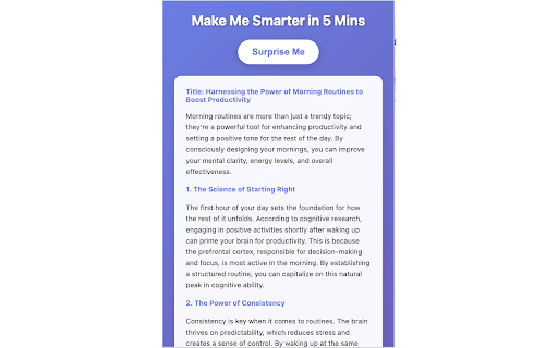 Make Me Smarter in 5 Mins :: Get a quick 5-minute read that makes you smarter every day