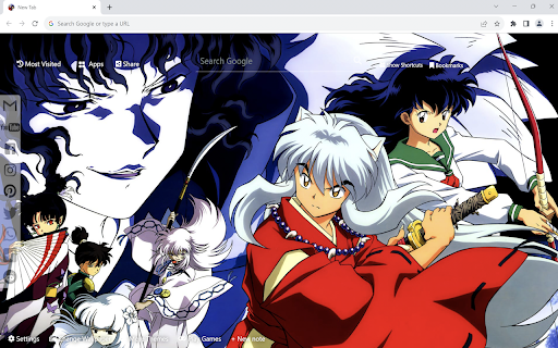 Inuyasha Wallpaper :: Inuyasha Wallpaper turn new tab to custom Inuyasha background. Inuyasha wallpaper theme for anime fans.